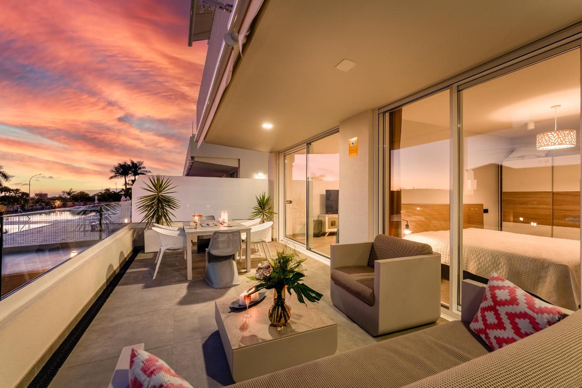 Modern New Apartment Las Terrazas De Costa Adeje. Heated Pool, Big Terrace And Private Parking Exteriér fotografie